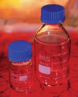 Merck Duran laboratory bottles, with caps