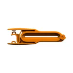 PharmaLok™ Large Tube Clamp, wall thickness 1/8” (3.2mm) to 1/4” (6.4mm), max OD 2.5” (63.5mm), Glass filled orange nylon