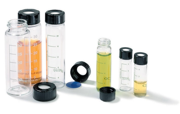 Merck PK100 22ML GRADUATED S/T VIAL,HOLE CAP/&