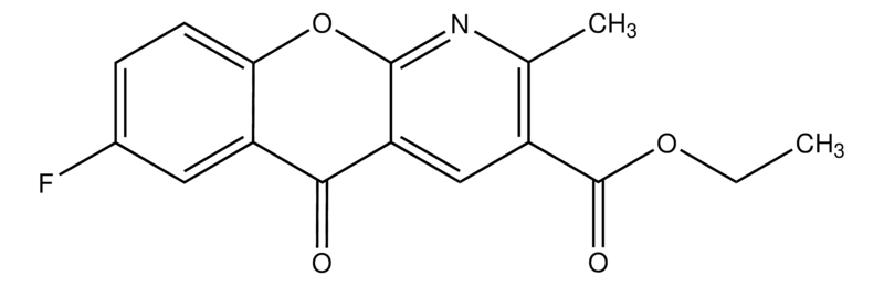 Merck Ethyl 7-fluoro-2-methyl-5-oxo-5H-[1]benzopyrano[2,3-b]pyridine-3-carboxylate