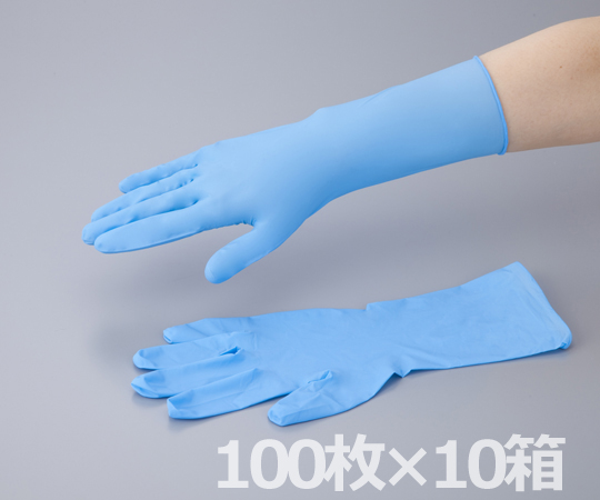 AS ONE CLEAN KNOLL Nitrile Gloves Long (Powder Free) Blue L 1000 Piecesand others