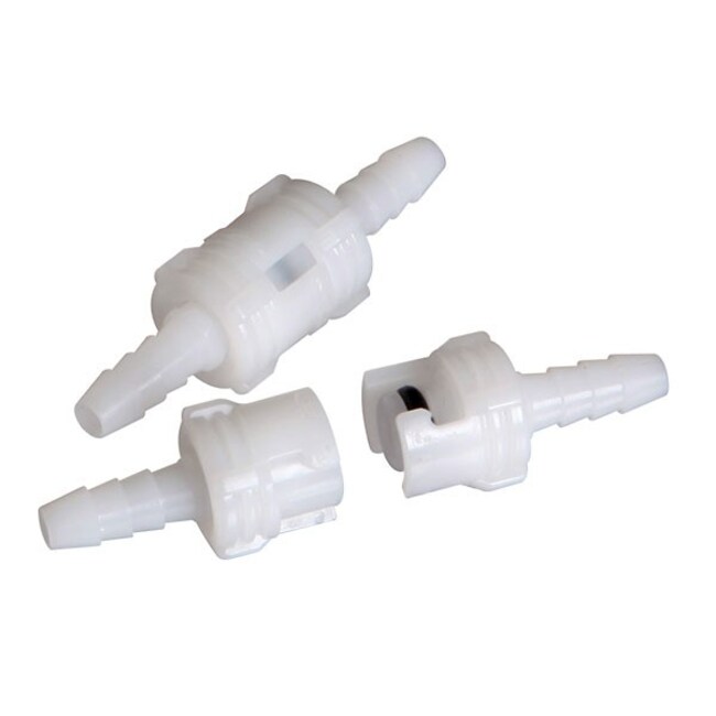 Thermo Fisher Scientific Miniature Quick-Disconnect Acetal Straight-through PP Coupling, 1/16 in.