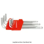 Daihan Science 9Pcs 롱볼렌치 세트, Long Ball end Hex L-Key Wrench Set / 9Pcs, 1.5~10mm