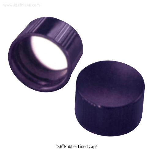 WHEATON Black Phenolic Screwcaps