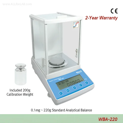Daihan Science 자동 보정형 표준 분석/화학 저울 0.1mg max.220g Calibration Certificated Standard Analytical Balance