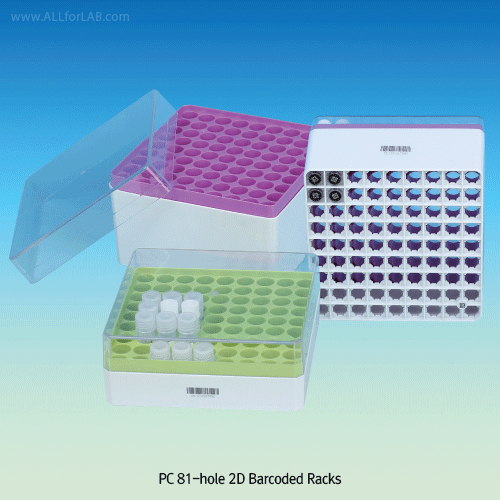 CryoTain TM PC 81-hole Cryovial Rack