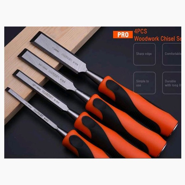 OFFICENEX [P]목공끌 세트 (4Pcs/SET/611011/세트구성:6, 13, 19, 25, 전장:255 ~ 270mm/NAVI)