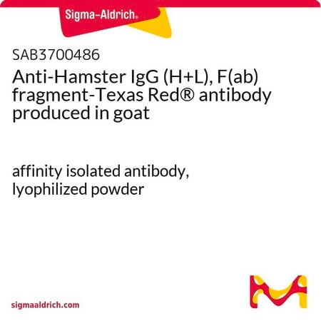Merck Anti-Hamster IgG (H+L), F(ab) fragment-Texas Red(R) antibody produced in goat