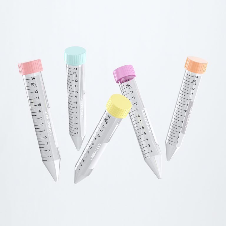 LABSELECT Centrifuge tubes sterile assorted color cap