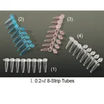 Daihan Science Simport AmplitubeTM 0.1 & 0.2㎖ PCR Reaction Strip, PP, 8 Tubes and Attached Cap