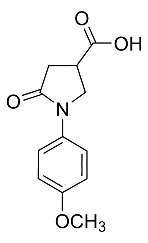 Merck 1-(4-Methoxyphenyl)-5-oxo-3-pyrrolidinecarboxylic acid