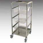 AccuResearch Korea 실험기구 보관대, 다단식 기구 보관대, 과학 실험실용 스텐레스 스틸 카트, Stainless Steel Carts, 139335