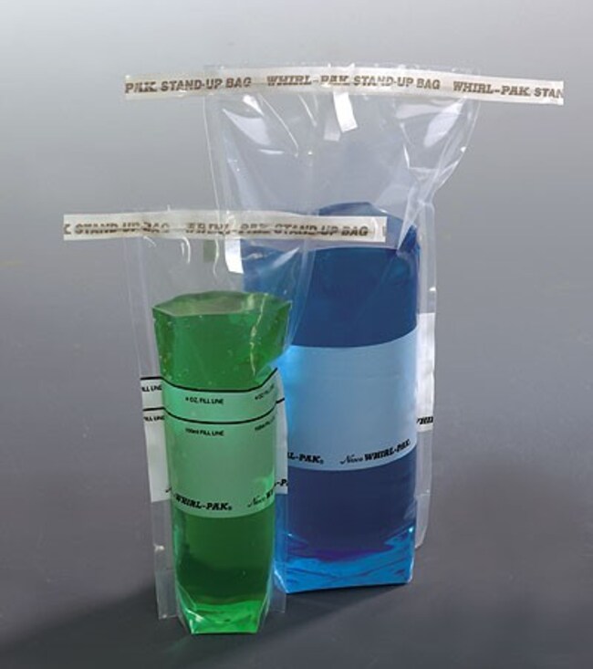 Thermo Fisher Scientific Whirl-Pak Stand-Up Bags with Labeling Area, 69 oz.