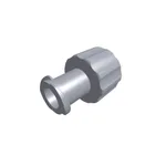 Male Integral Luer Lock Ring with No Male Luer Taper to Female Luer Thread Syle Plug, Natural Polypropylene