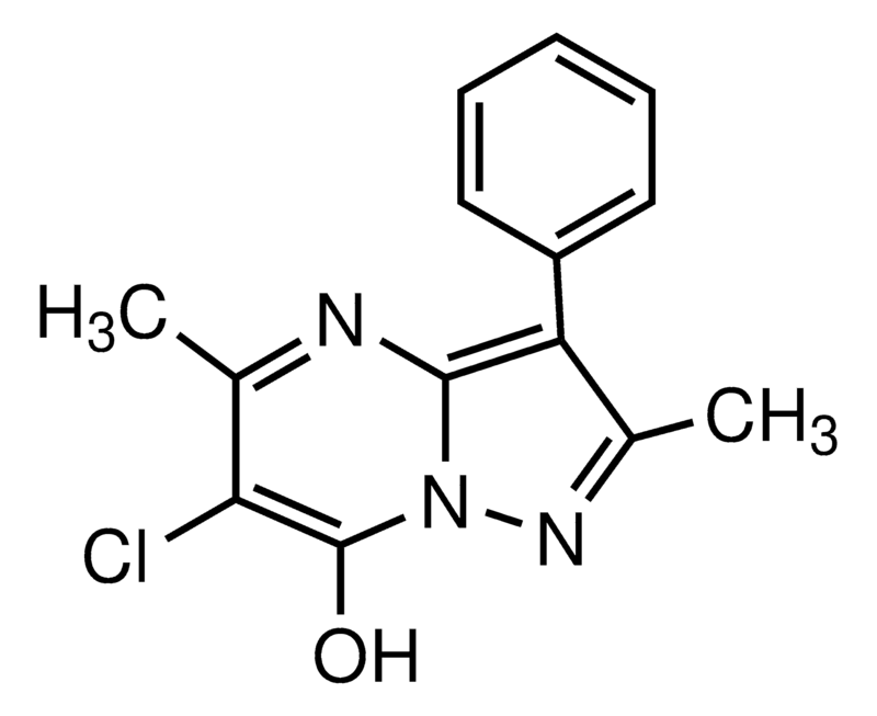 Merck 6-Chloro-2,5-dimethyl-7-hydroxy-3-phenylpyrazolo[1,5-a]pyrimidine