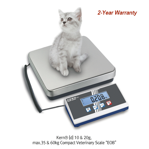 Daihan Science Kern [d] 10 & 20g, max.35 & 60kg Compact Veterinary Scale “EOB”, Stainless-stee