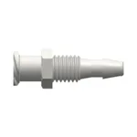 Female Luer Thread Style Panel Mount 1/4-28 UNF to 200 Series Barb, 1/8` (3.2 mm) ID Tubing