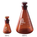 AS ONE Standard Taper Stopper Erlenmeyer Flask(Amber), 공전 삼각플라스크(다갈색)