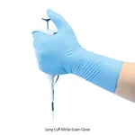 Daihan Science UniGloves Long Cuff Nitrile Exam Glove, Powder Free, Textured, L295mmIdeal for