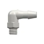 10-32 UNF Thread Elbow with 1/4` Hex to 200 Series Barb, 1/8` (3.2 mm) ID Tubing