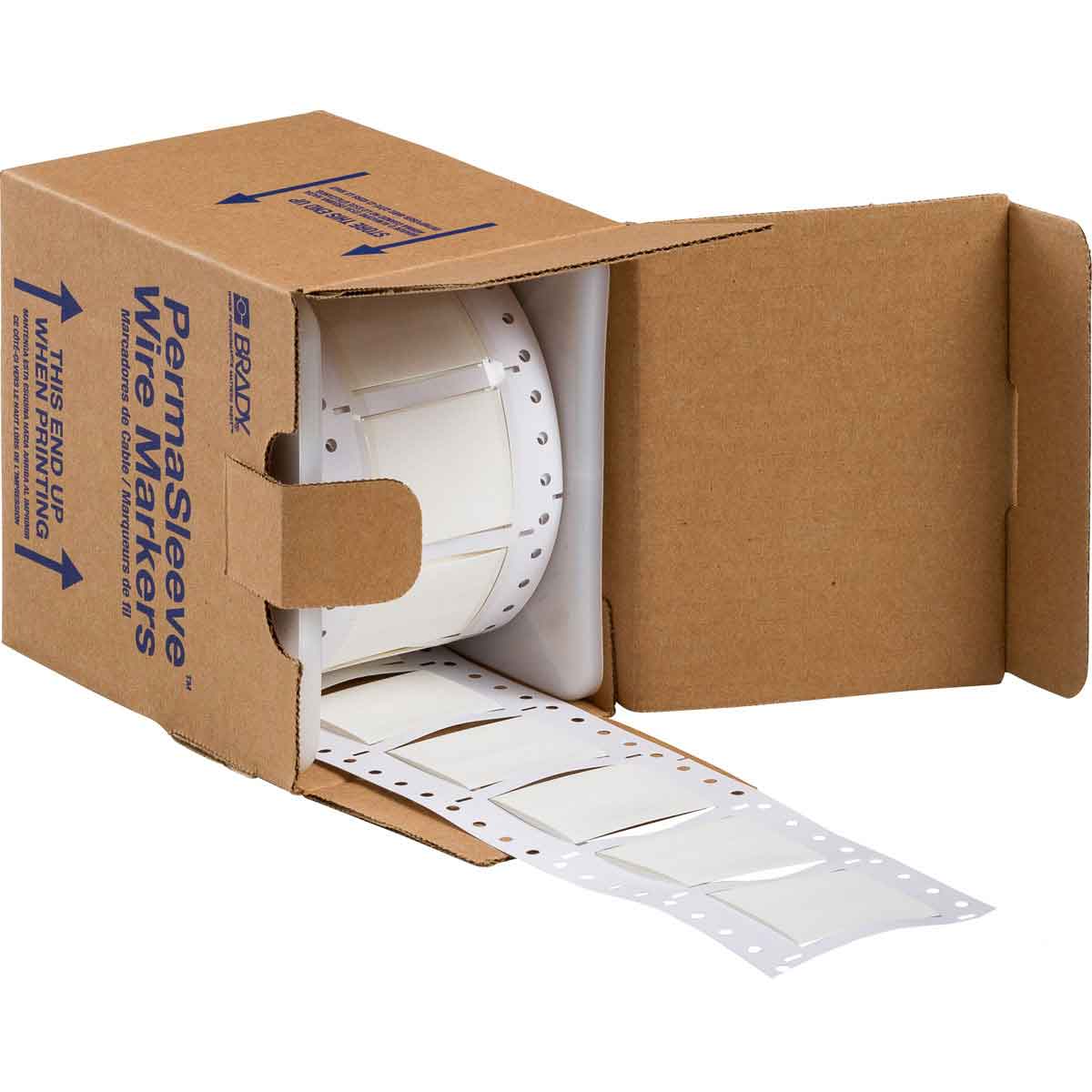 Brady PermaSleeve Heat Shrink Wire and Cable Labels, 1-1/2" Dia, for 3" Core Printers