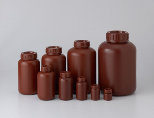 AS ONE PE Wide-mouth Bottle, Brown, PE 광구병 (갈색)