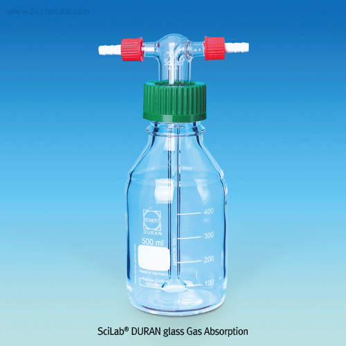 Daihan Science SciLab Gas Washing Bottle, Safety GL Screw System & Graduation, DURAN glass 100