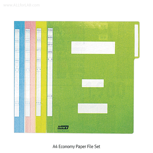Daihan Science Munwha A4 Paper File Set, 4-Color, A4(10ea 1set)With Fixed iron, Use Colorful A