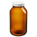 Thermo Fisher Scientific Custom Cleaned Amber Wide Mouth Packer Bottles