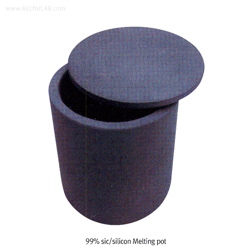 Daihan Science 99% SiC/Silicone Carbide Melting Pot, Heat Resistance 1,600℃, 100 & 500㎖<br>실리콘