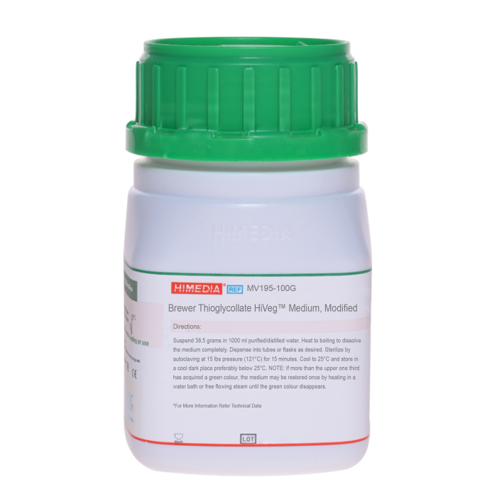 Himedia Brewer Thioglycollate HiVeg Medium, Modified (Thioglycollate HiVeg Medium, Linden)