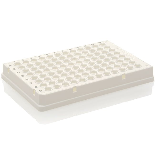 Thermo Fisher Scientific PCR Plate, 96-well, low profile, skirted, black lettering, white