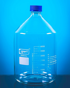 GOEL Large Capacity Bottles, Screw Cap, Plain, with GL45 (With Class A Certificate)