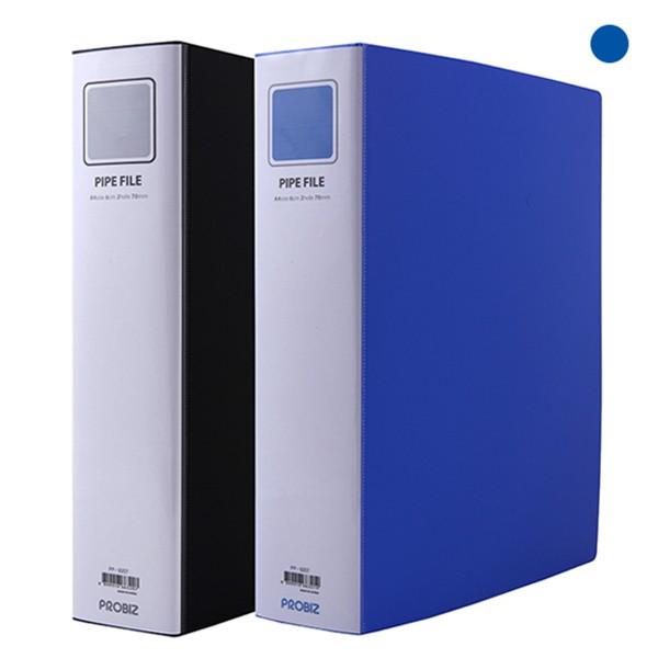 OFFICENEX PP파이프바인더(A4/두께6cm/공간격7cm/세로형,긴철/청색) | 캐시바이