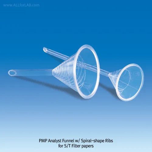 VIT-LAB PMP 투명 분석용 펀넬 PMP Spiral-shape Ribs Analyst Funnel