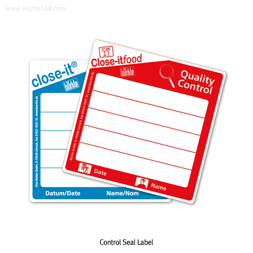 Burkle Close-it TM Control Seal Label