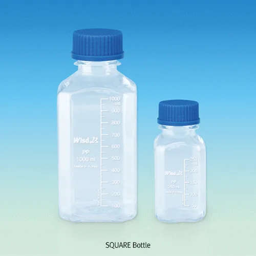 Daihan Science HDPE 4 각 랩 바틀 Wisd HDPE SQUARE Bottle