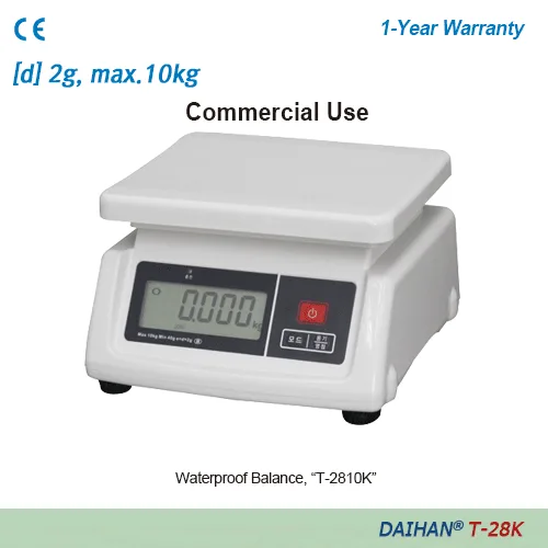 Innotem 충전형 방수 상용저울 2g/10g max.10kg/30kg Rechargeable Waterproof Digital Balance “T-28K”