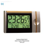 ATM Desktop Digital Multi-Alarm Clock & Thermometer