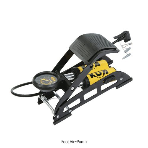 Daihan Science Foot Air-Pump, Good for Leisure, Compact Heavy Duty Design, with Gauge, 에어펌프, 발로