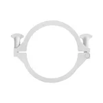 Clamp, Flange, 6` (152.4mm), Glass Reinforced White Nylon