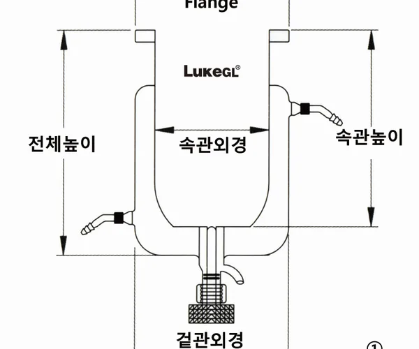 Jacketed Reaction Vessel with Needle Valve 자켓식 밸브형 반응조, LukeGL