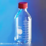 AS ONE Medium Bottle (PYREX®)(with Red Heat Resistant Cap), 내열 배양병 (파이렉스) (적색 내열캡)