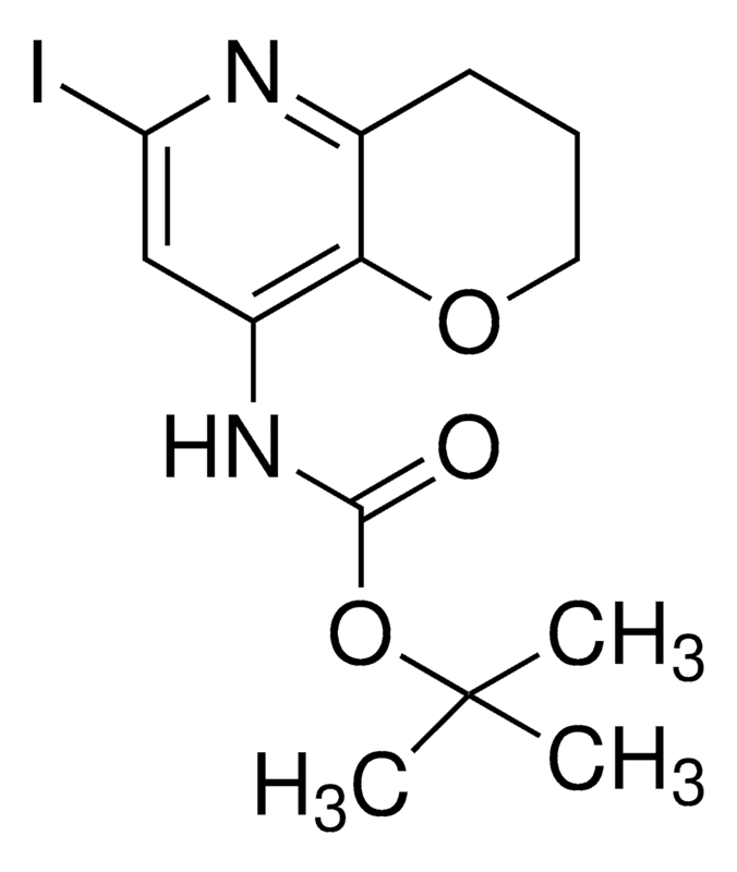 Merck tert-Butyl (6-iodo-3,4-dihydro-2H-pyrano[3,2-b]pyridin-8-yl)carbamate