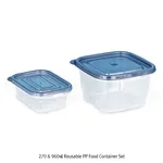 Daihan Science 270 & 960㎖ Reusable PP Food Container Set, Microwavable, StackableIdeal for Stor