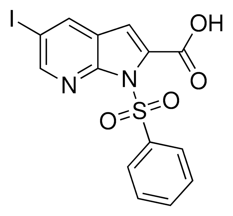 Merck 5-Iodo-1-(phenylsulfonyl)-1H-pyrrolo[2,3-b]pyridine-2-carboxylic acid