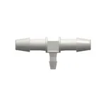 Tee Reduction Tube Fitting with 200 and 300 Series Barbs, 1/4` (6.4 mm) and 1/8` (3.2 mm) ID Tubing