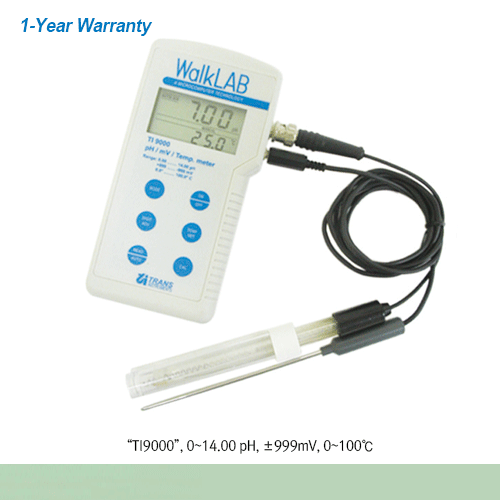 Daihan Science Trans Portable pH·mV·Temp Meter, “TI9000”, 0~14.00 pH, ±999mV, 0~100℃With Auto