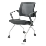 Daihan Science Folding Office Chair, with Mesh Back·Soft Cushion·Armrest·Caster, Stable, 585×61