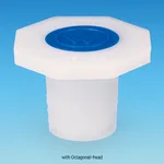 Daihan Science Din Joint Stopper, PE, with Octagonal- & Flower-Head, Non-Autoclavable, 7/16~60/